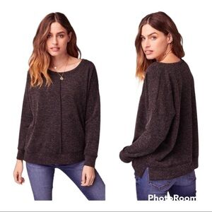 Band of Gypsies Charcoal Grey Lotta Love Knit Sweater Size M